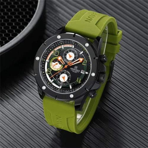 Reloj Naviforce Deportivo Verde para Hombre – Estilo y Resistencia 40mm elegante masvendido en Perú