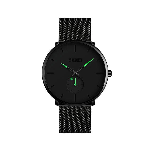 Reloj Negro Casual Elegante Aguja Verde elegante para hombre en Perú