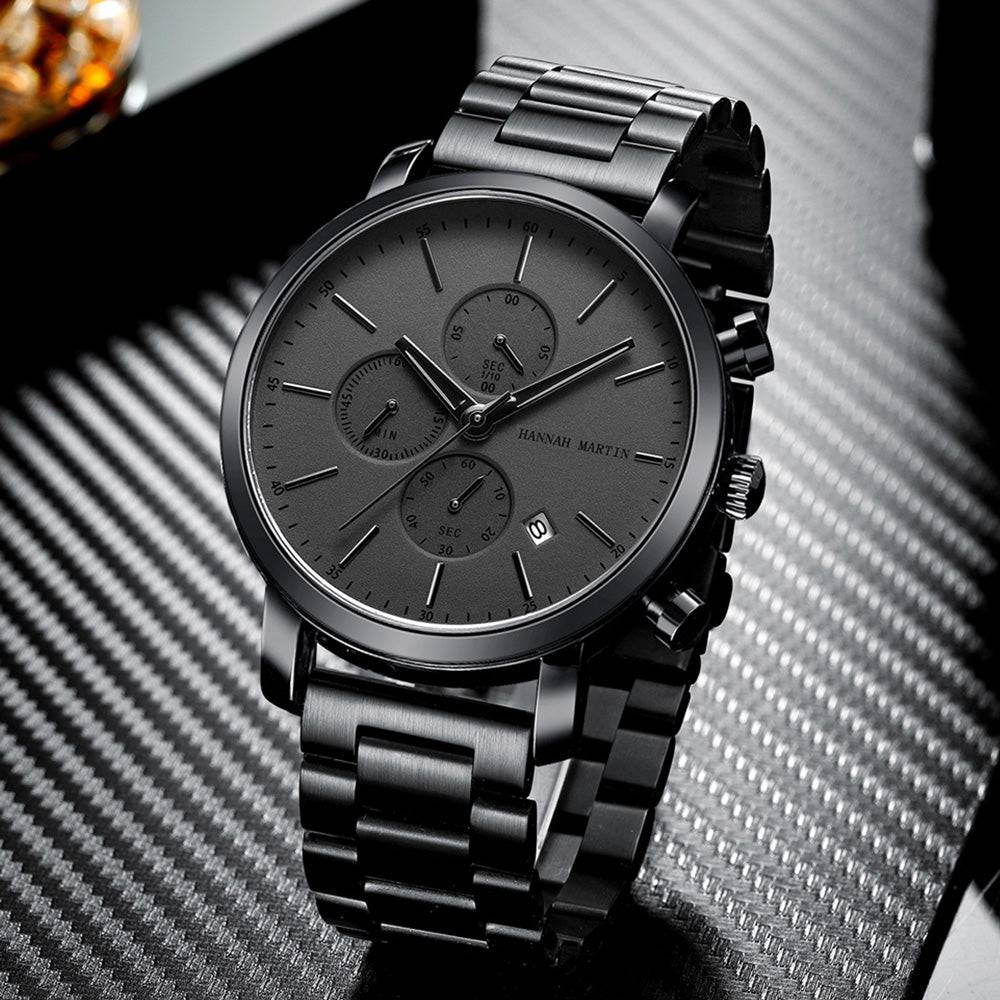 Reloj Hannah Martin Negro Python - JHERR JEWELRY
