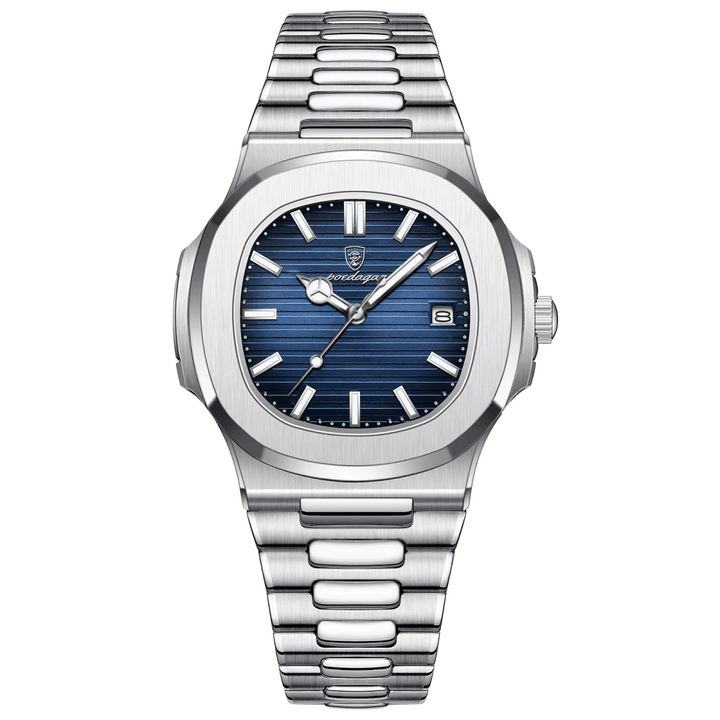 Reloj Poedagar Acero Esfera Azul con Brazalete de Acero - Diseño Luxury 40mm elegante en Perú