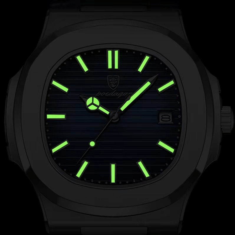 Reloj Poedagar Esfera Blanca para Hombre - Oro Rosa con Correa de Cuero Marrón 40mm elegante en Perú