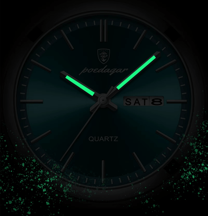 Reloj Poedagar ORIGINAL Dial Verde Marine Brazalete de Eslabones - Diseño Luxury 40mm elegante en Perú