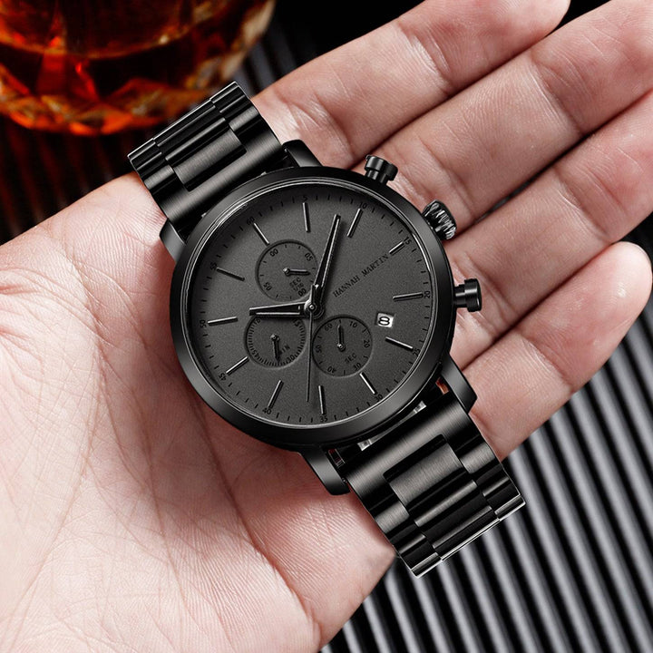 Reloj Hannah Martin Negro Python - JHERR JEWELRY