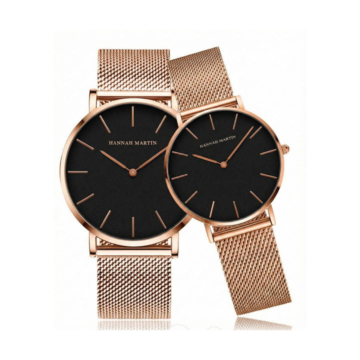 Relojes de Pareja Hannah Martin Blackrose elegante para pareja en Perú