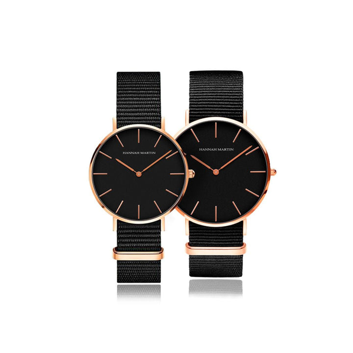 Relojes de Pareja Hannah Martin Blacktop elegante para pareja en Perú