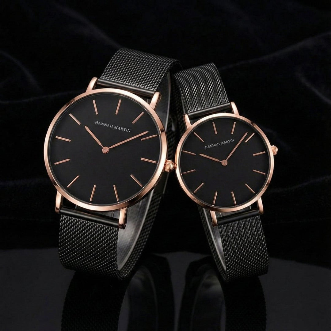 Relojes de Pareja Hannah Martin Caviar elegante para pareja en Perú
