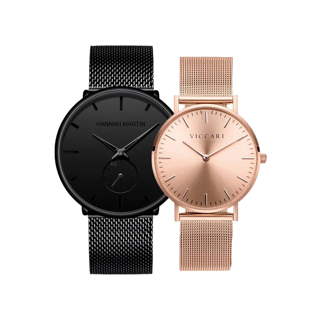 Relojes de Pareja Rosen Black - JHERR JEWELRY