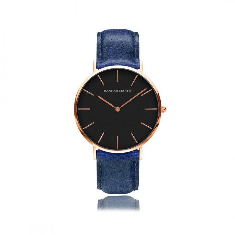 Reloj Hannah Martin Sapphire Black - JHERR JEWELRY