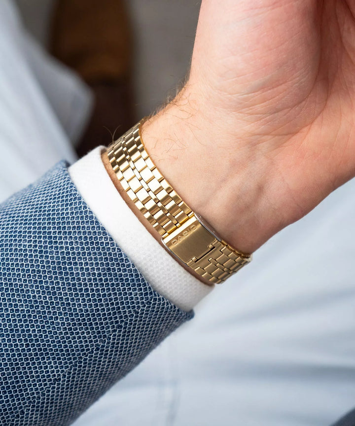 Casio A500WEGA-1EF – Reloj Digital Vintage Dorado con World Time