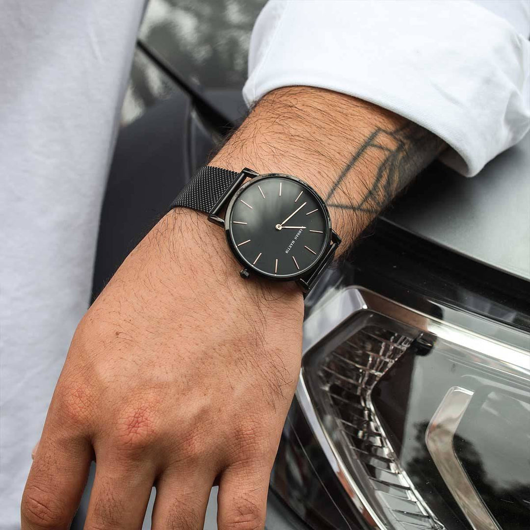Reloj Hannah Martin de Acero Negro Hombre