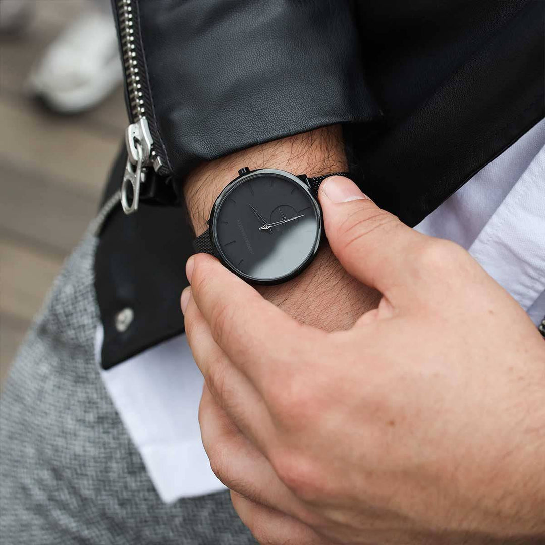 Reloj Hannah Martin Negro EverLight - Azul - JHERR JEWELRY