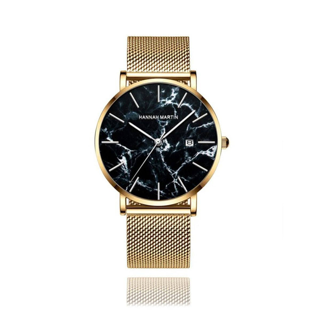 Reloj Hannah Martin Gold Marble - JHERR JEWELRY