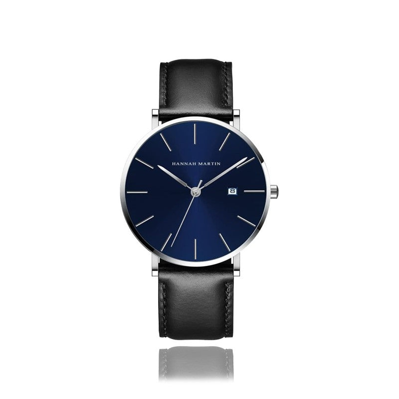 Reloj Hannah Martin Azul Cuero - JHERR JEWELRY