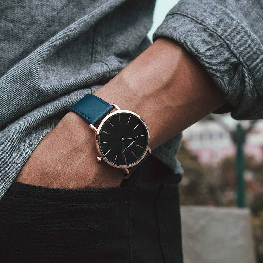 Reloj Hannah Martin Sapphire Black - JHERR JEWELRY