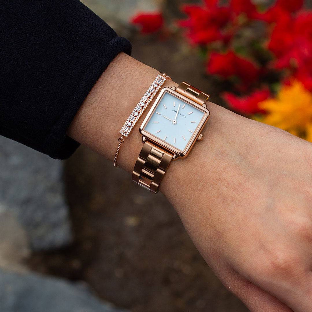 Box de Rosas – Reloj + Pulsera White - JHERR JEWELRY