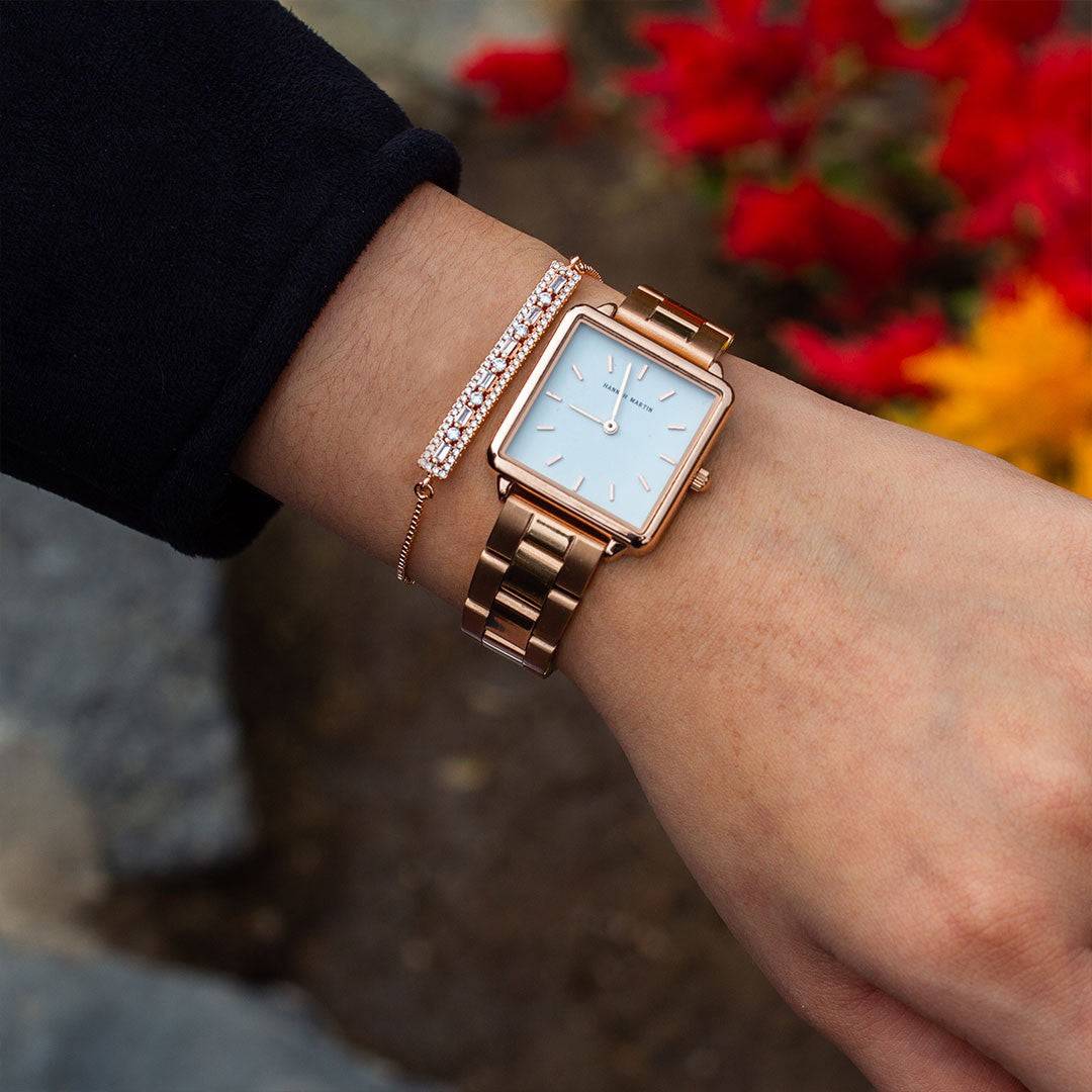Box de Rosas – Reloj + Pulsera White - JHERR JEWELRY