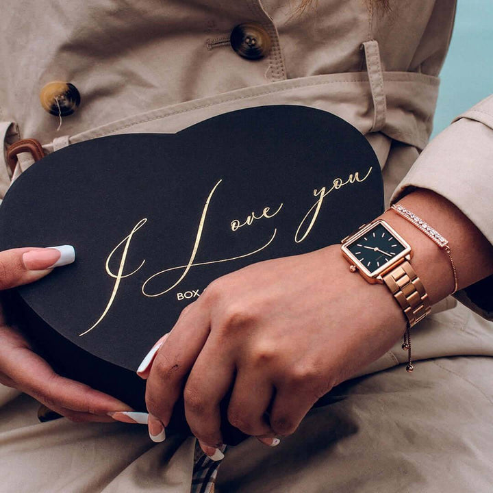 Box de Rosas – Reloj + Pulsera Black - JHERR JEWELRY