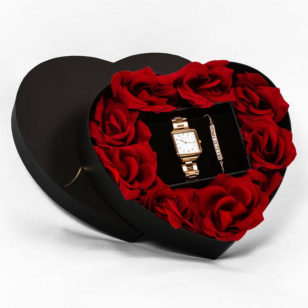 Box de Rosas – Reloj + Pulsera White - JHERR JEWELRY