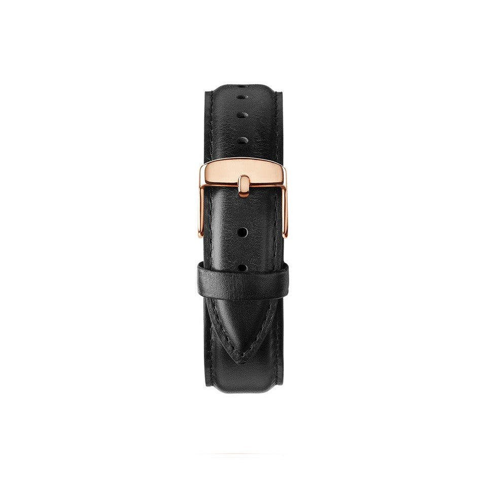 Correa Cuero Negro Plateado - JHERR JEWELRY
