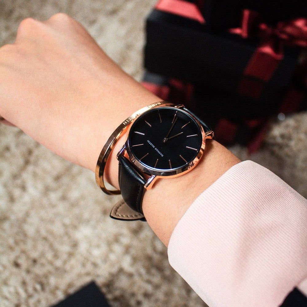 Reloj Hannah Martin Ashfield + Brazalete - JHERR JEWELRY