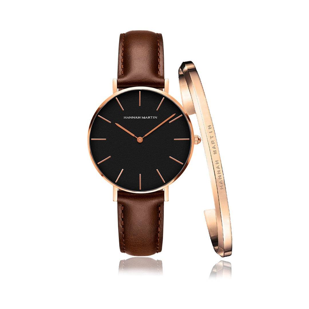 Reloj Hannah Martin Waves + Brazalete - JHERR JEWELRY