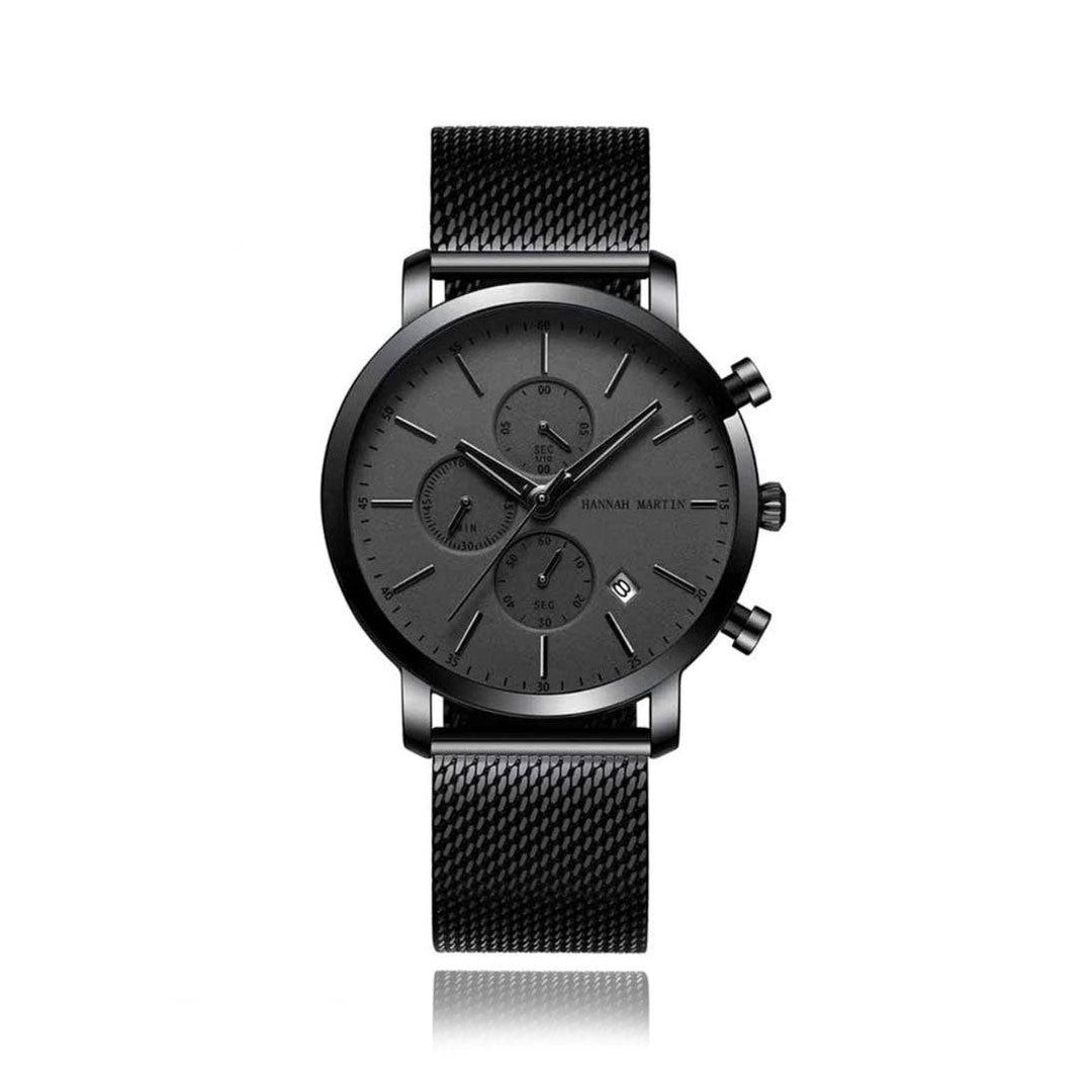 Reloj Hannah Martin Negro Python - JHERR JEWELRY