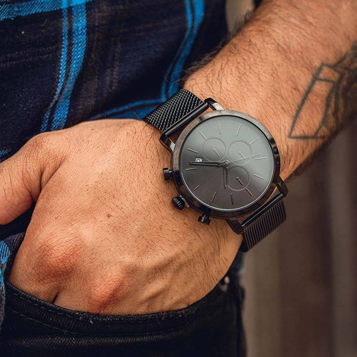 Reloj Hannah Martin Negro Python - JHERR JEWELRY