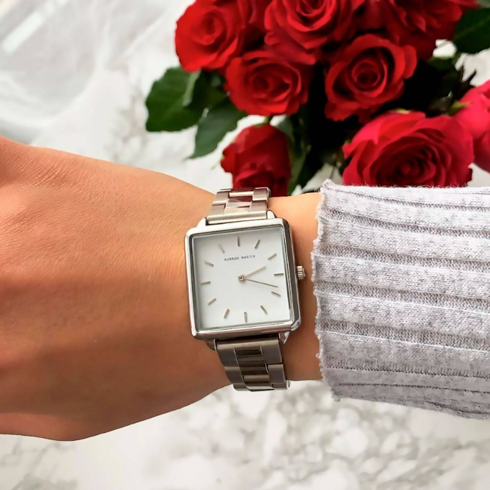 Reloj Hannah Martin Malibu Silver - JHERR JEWELRY