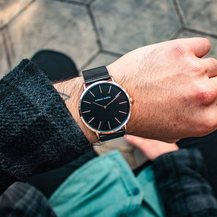 Reloj Hannah Martin Negro Petite elegante para hombre en Perú