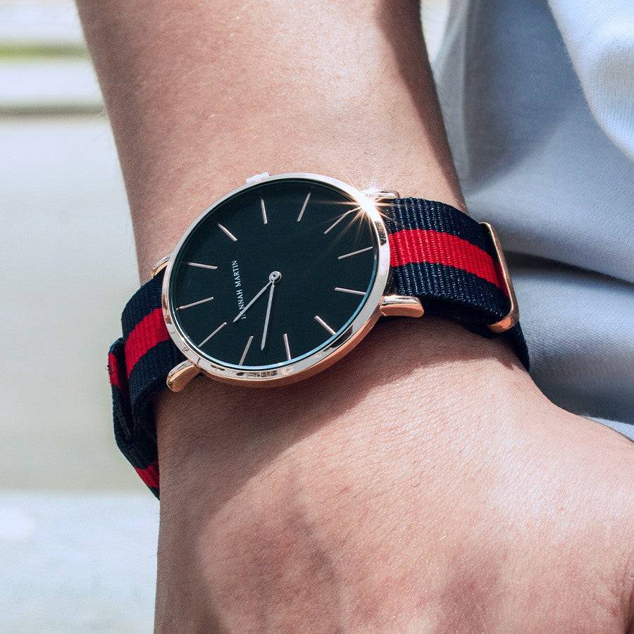 Reloj Hannah Martin Oxford Black elegante para hombre en Perú