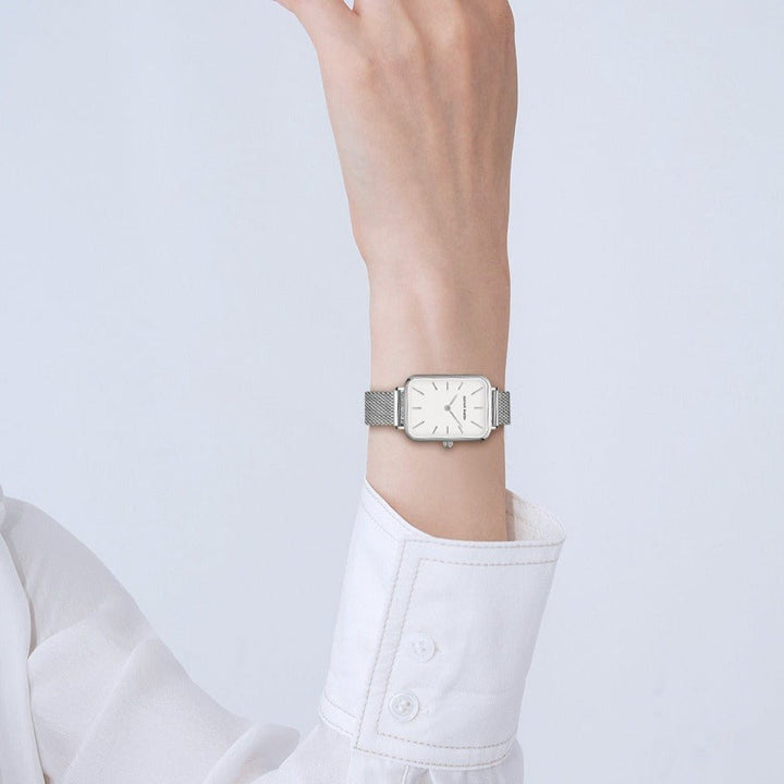 Reloj Hannah Martin Silver Quadro elegante para mujer en Perú