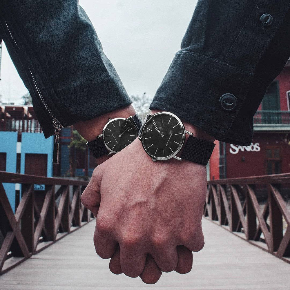Relojes de Pareja Hannah Martin Scarlet elegante para pareja en Perú